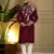 Men's maroon viscose silk sequins embroidered kurta with pajama set