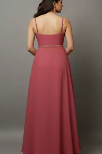 Rose Pink Anarkali Lehenga