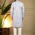 Men's blue jacquard woven kurta with pajama set