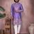 Men's jamuni khadi cotton sequins embroidered kurta with pajama set