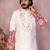 Men's white khadi cotton sequins embroidered kurta with pajama set