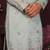 Men's grey silk sequins embroidered kurta with pajama set