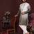 Men's mehendi cotton silk sequins embroidered kurta with pajama set