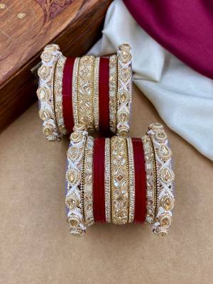 Punjabi bridal chooda set     traditional wedding bangles 2