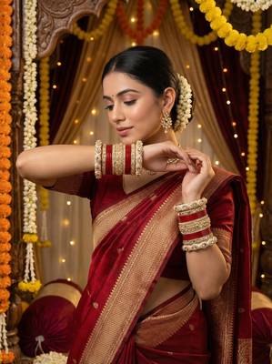 Punjabi bridal chooda set     traditional wedding bangles 3