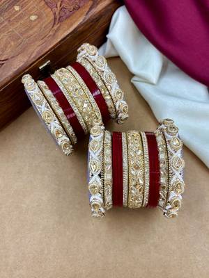 Punjabi bridal chooda set     traditional wedding bangles 4