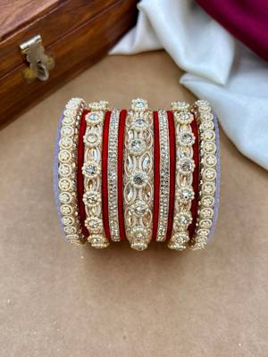 Designer velvet bangles set | elegant traditional party wear bangles 1