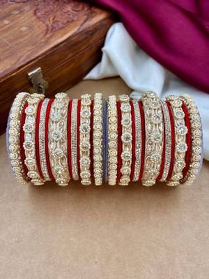 Designer velvet bangles set | elegant traditional party wear bangles 3