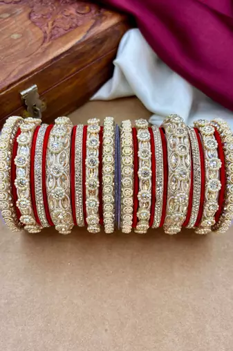 Designer velvet bangles set | elegant traditional party wear bangles