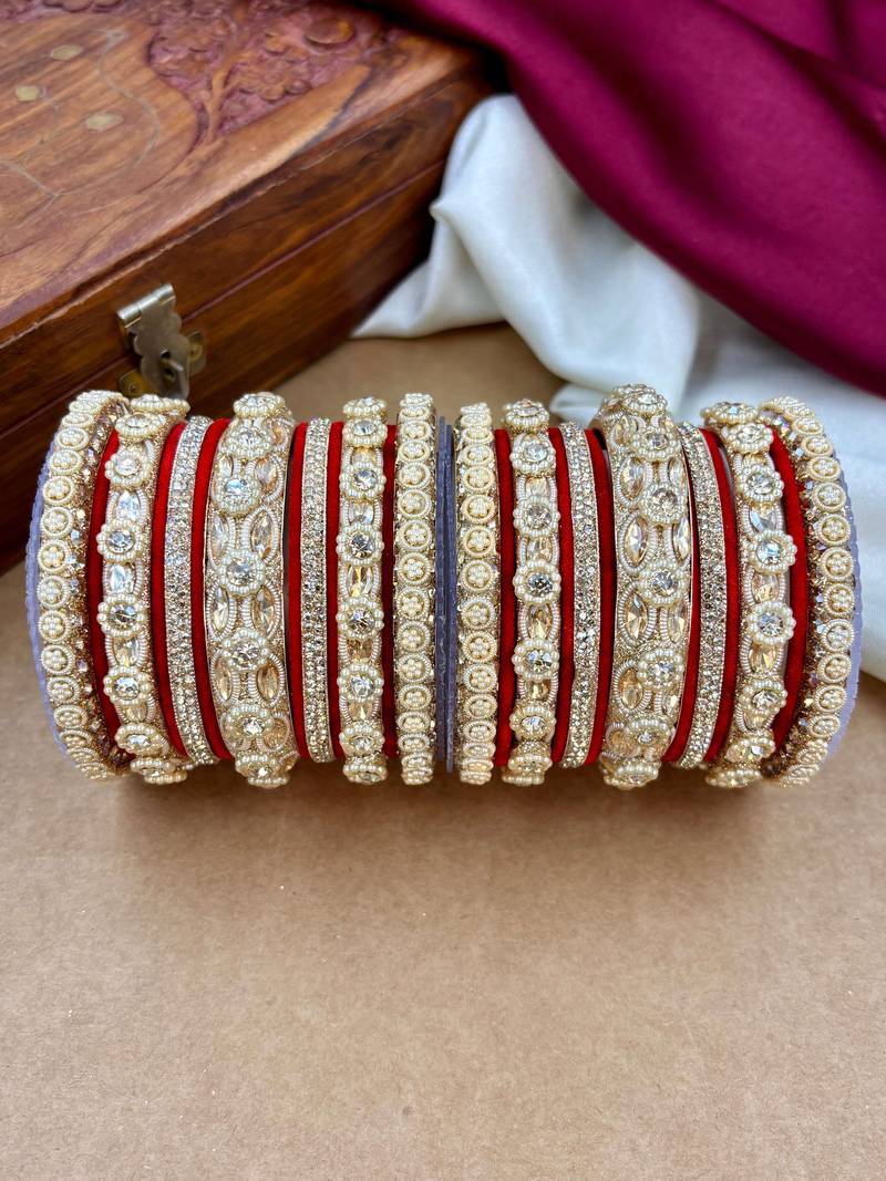 Designer velvet bangles set | elegant traditional party wear bangles