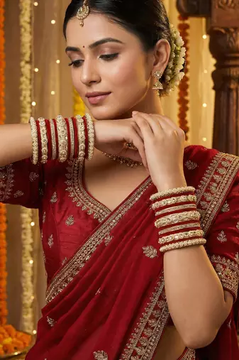 Designer velvet bangles set | elegant traditional party wear bangles