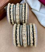 Designer velvet bangles set | elegant traditional party wear bangles