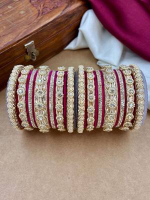 Designer velvet bangles set | elegant traditional party wear bangles 1