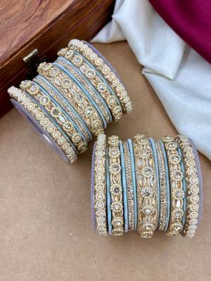 Designer velvet bangles set | elegant traditional party wear bangles 1