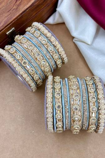 Designer velvet bangles set | elegant traditional party wear bangles