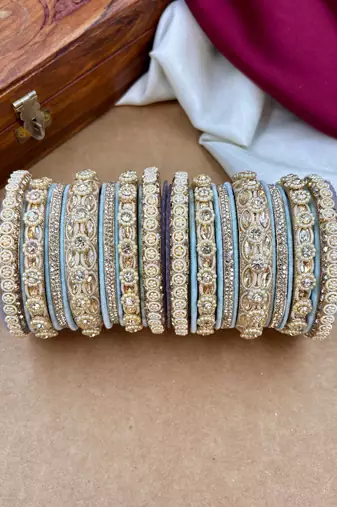 Designer velvet bangles set | elegant traditional party wear bangles