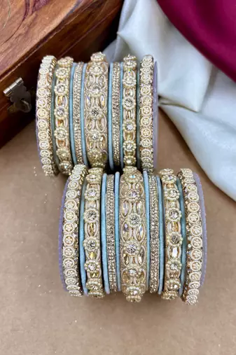 Designer velvet bangles set | elegant traditional party wear bangles