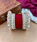 Punjabi bridal chooda set     traditional wedding bangles