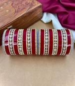 Classic pearl kundan punjabi bridal chura set