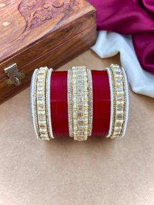 Designer pearl punjabi bridal chura 1
