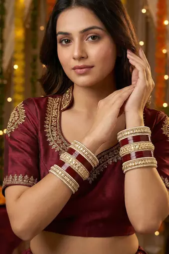 Designer pearl punjabi bridal chura