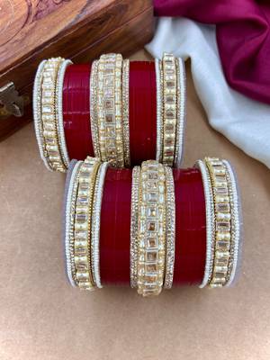 Designer pearl punjabi bridal chura 3