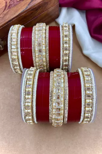 Designer pearl punjabi bridal chura