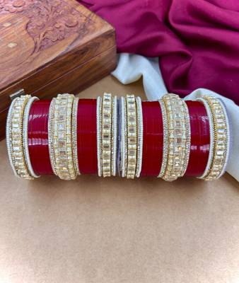 Designer pearl punjabi bridal chura 4