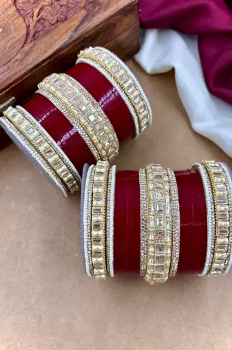 Designer pearl punjabi bridal chura