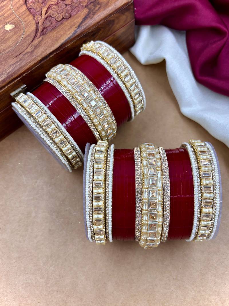 Designer pearl punjabi bridal chura