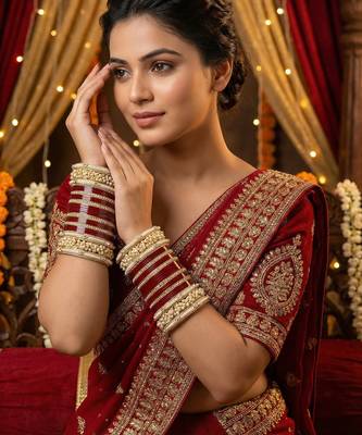 Handcrafted pearl punjabi chuda set 2