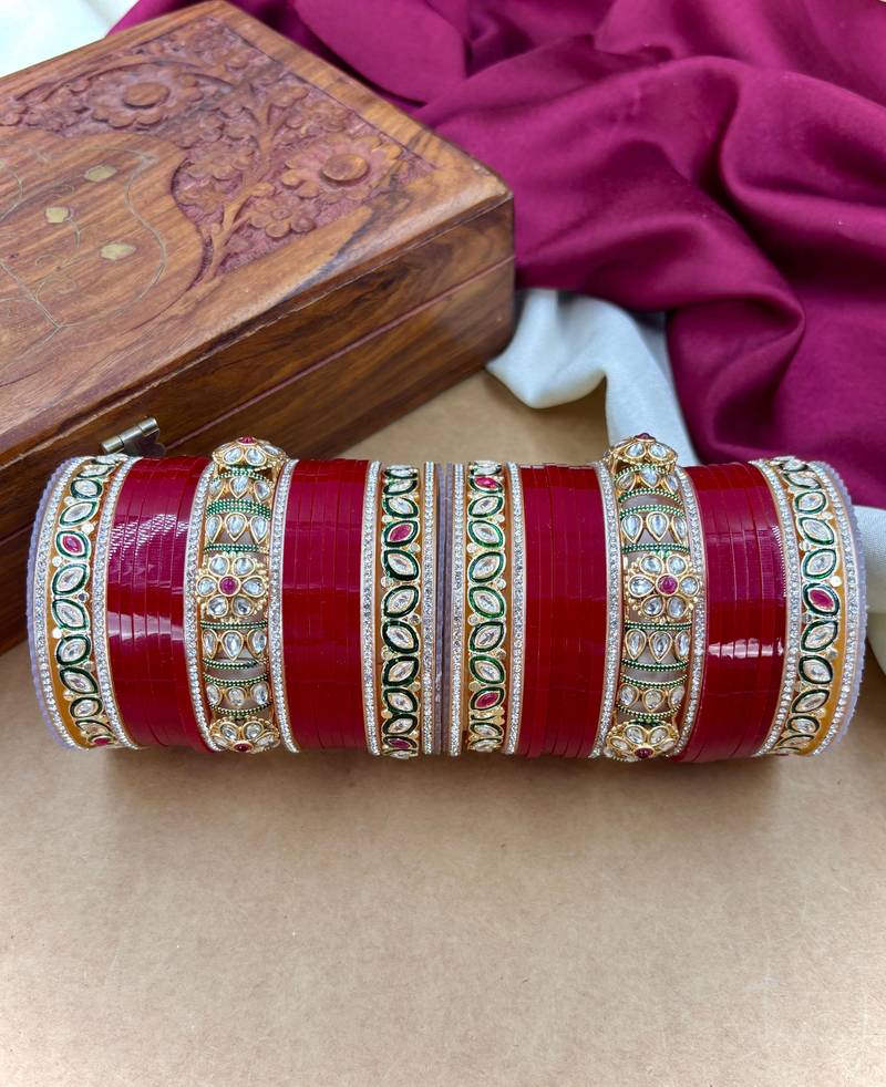 Polki kundan punjabi bridal chuda