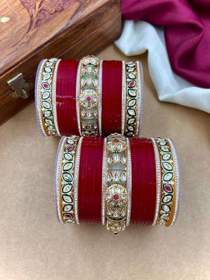 Polki kundan punjabi bridal chuda 2