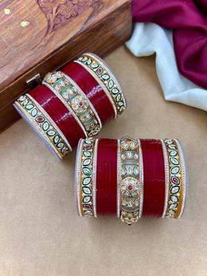 Polki kundan punjabi bridal chuda 3