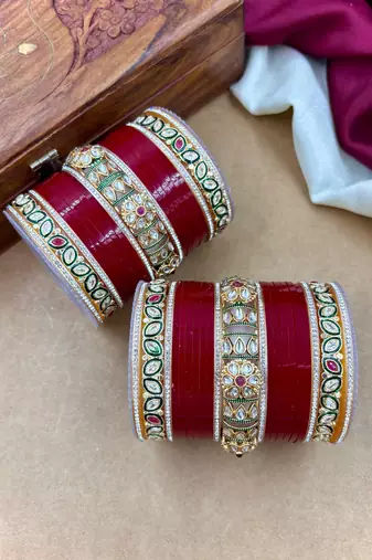 Polki kundan punjabi bridal chuda