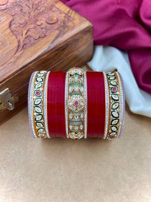 Polki kundan punjabi bridal chuda 4