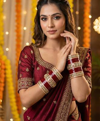Polki kundan punjabi bridal chuda 5