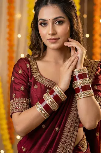 Polki kundan punjabi bridal chuda