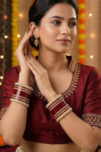 Ivory pearl punjabi bridal chura