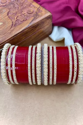 Ivory pearl punjabi bridal chura