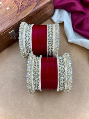 Premium diamond punjabi bridal chura 1