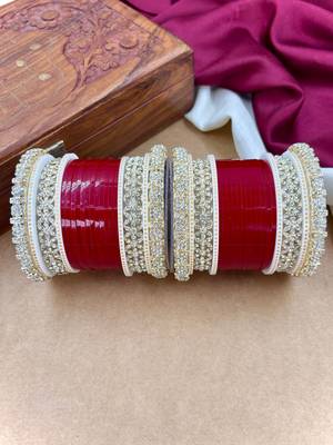 Premium diamond punjabi bridal chura 2