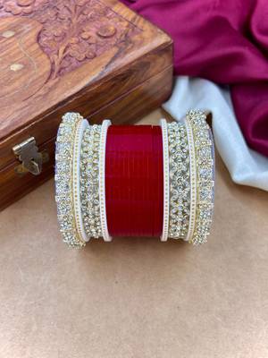 Premium diamond punjabi bridal chura 5