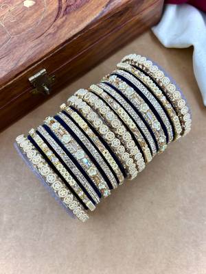 Velvet bridal bangles set 1