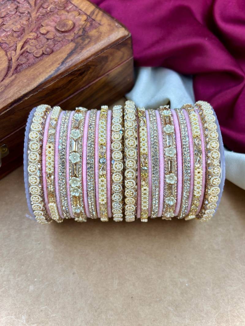 Velvet bridal bangles set