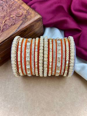 Velvet bridal bangles set 1