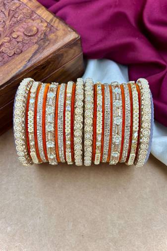 Velvet bridal bangles set