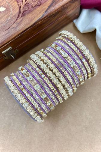 Velvet bridal bangles set