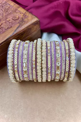 Velvet bridal bangles set