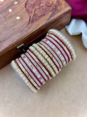Velvet bridal bangles set 1